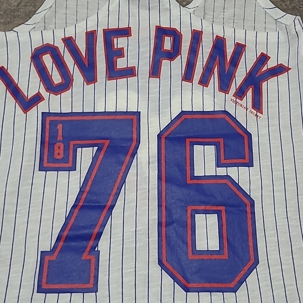 VS PINK 2012 CHICAGO CUBS BLING RHINESTONES RACERBACK LOGO TANK-TOP PRICE FIRM - Picture 10 of 13